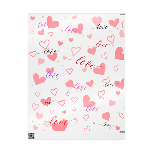 Custom Valentines Wrapping Papers, Love Inspired Gift Wrap, Matte or Glossy Finish, High-Quality 90gsm Paper, Three Sizes Available