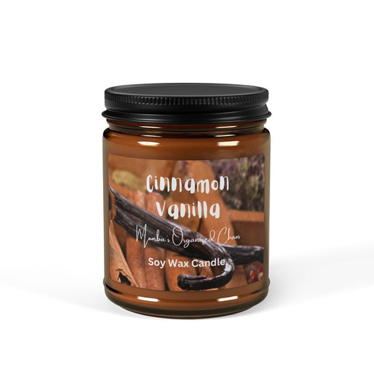 Cinnamon Vanilla Scented Soy Candle