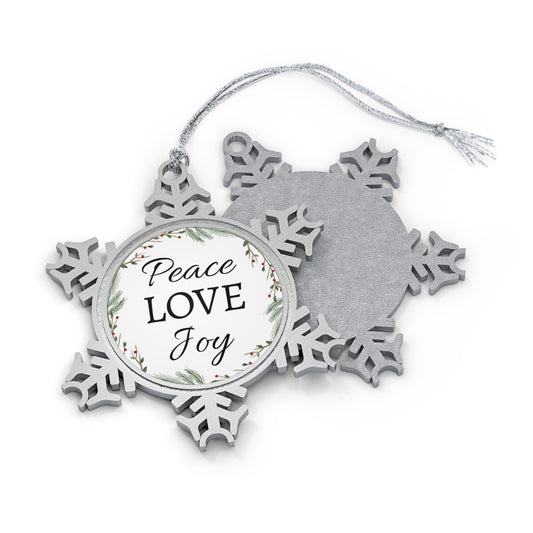 Peace Love Joy Holiday Decor Ornament